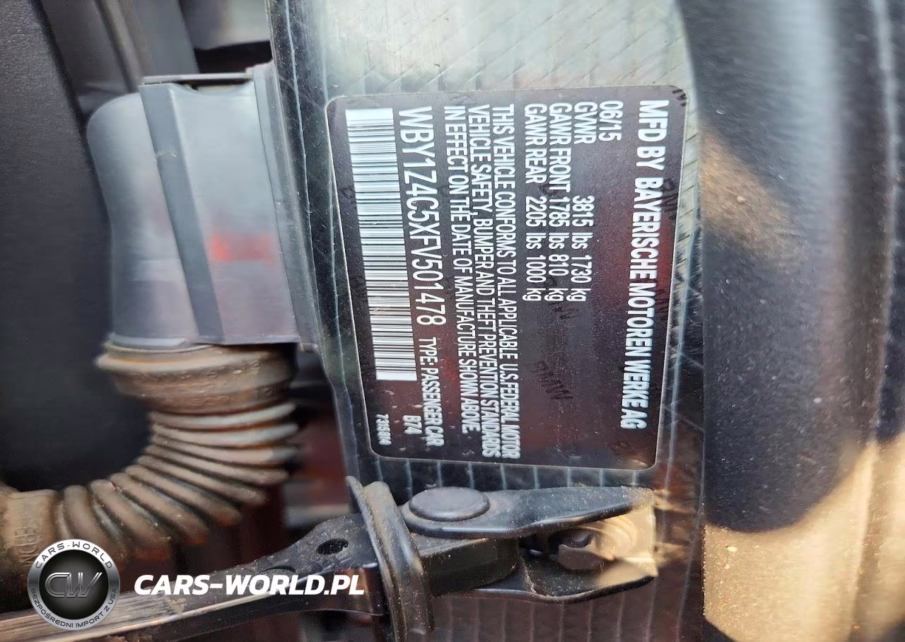 2015 BMW I3 Rex VIN:WBY1Z4C5XFV501478 - 12
