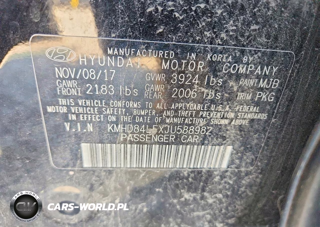 2018 Hyundai Elantra Sel VIN:KMHD84LFXJU588982 - 12