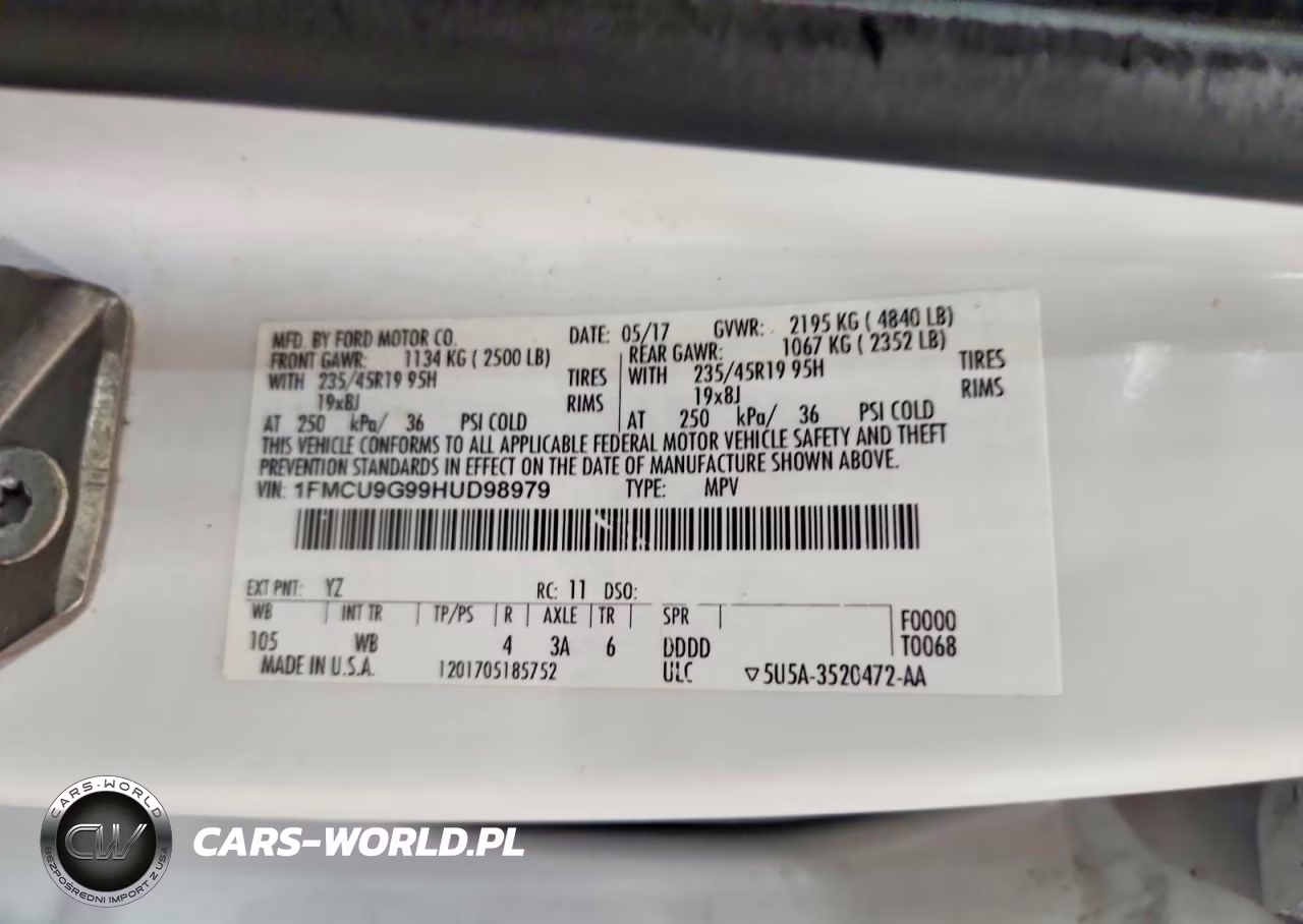 2017 Ford Escape Se VIN:1FMCU9G99HUD98979 - 13