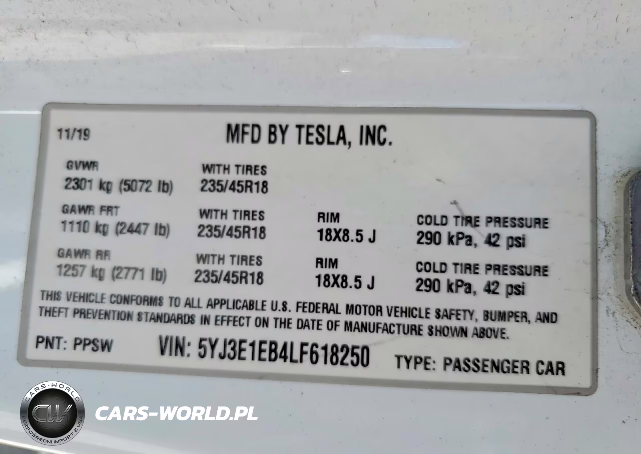 2020 Tesla Model 3 VIN:5YJ3E1EB4LF618250 - 12