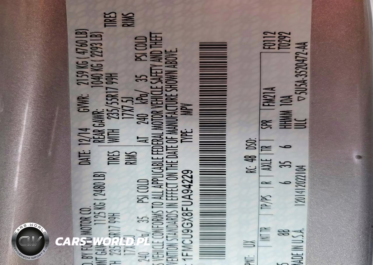2015 Ford Escape Se VIN:1FMCU9GX8FUA94229 - 13
