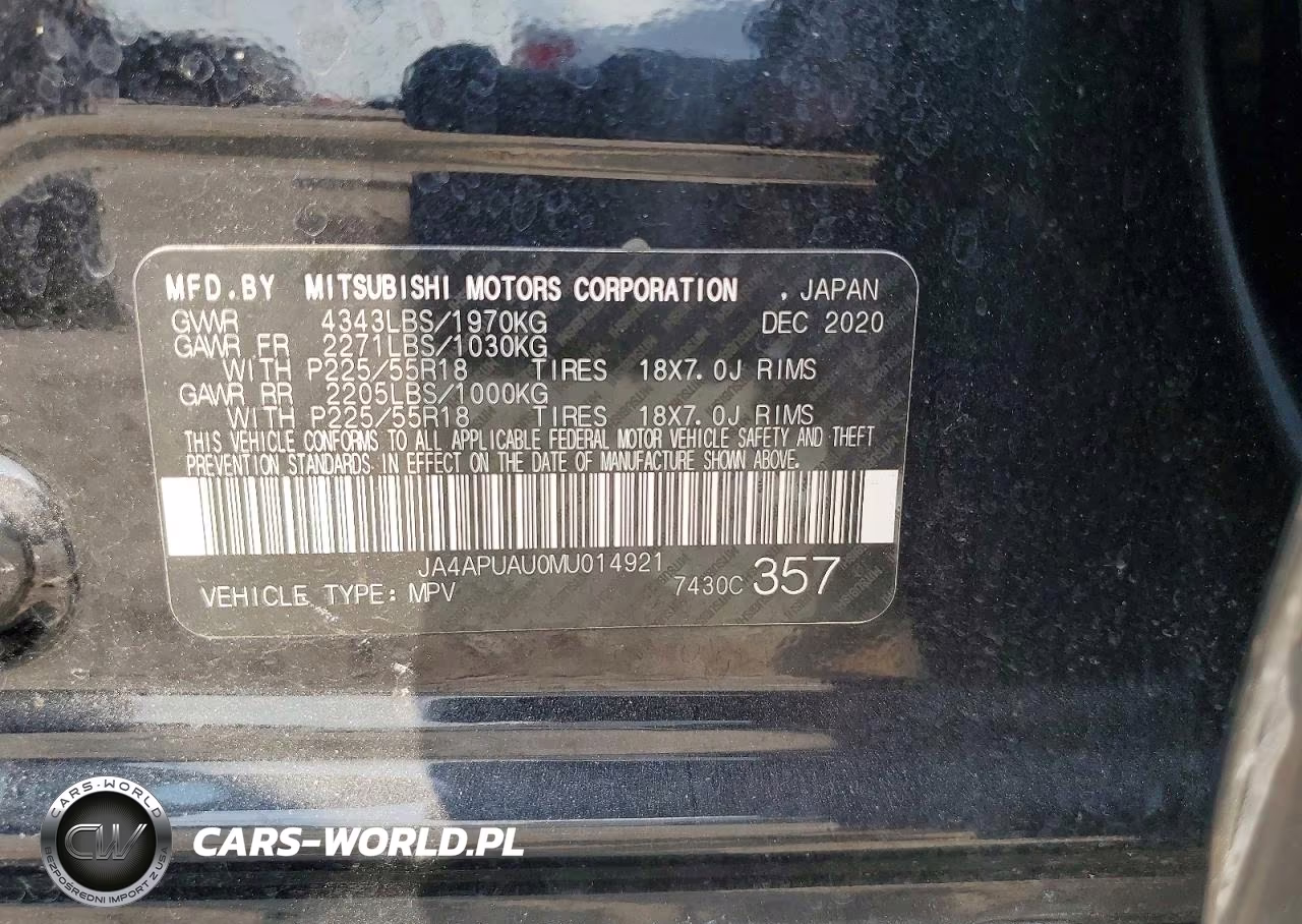 2021 Mitsubishi Outlander Sport Es VIN:JA4APUAU0MU014921 - 13