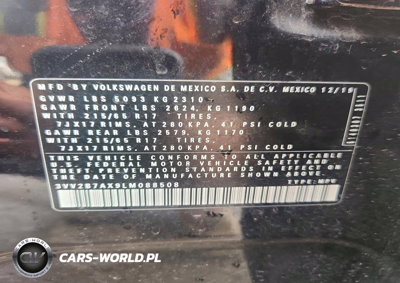 2020 Volkswagen Tiguan Se VIN:3VV2B7AX9LM088508 - 13