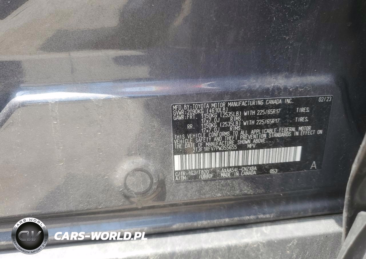 2023 Toyota Rav4 Le VIN:2T3F1RFV7PW355655 - 12