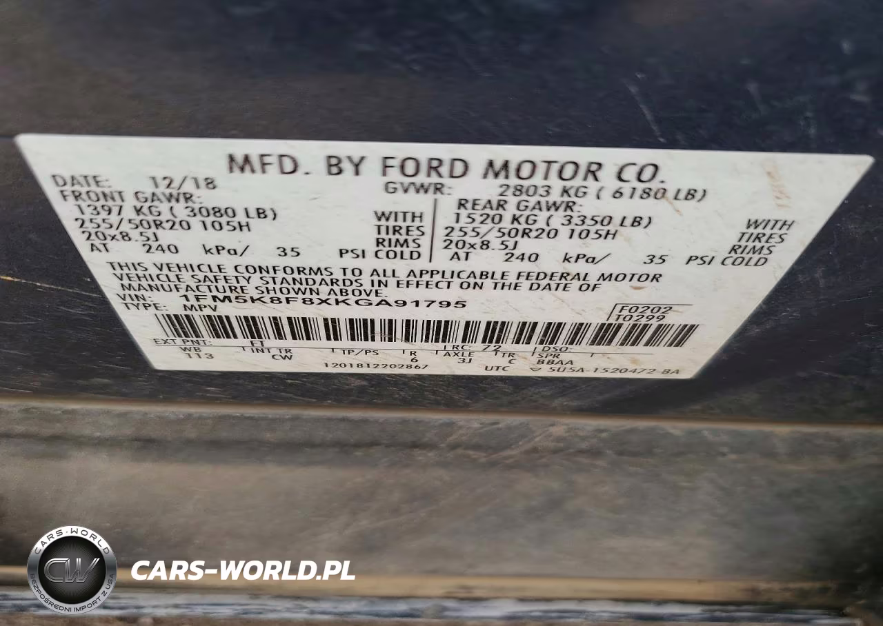 2019 Ford Explorer Limited VIN:1FM5K8F8XKGA91795 - 13