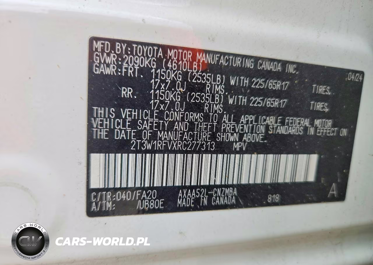 2024 Toyota Rav4 Xle VIN:2T3W1RFVXRC277313 - 14