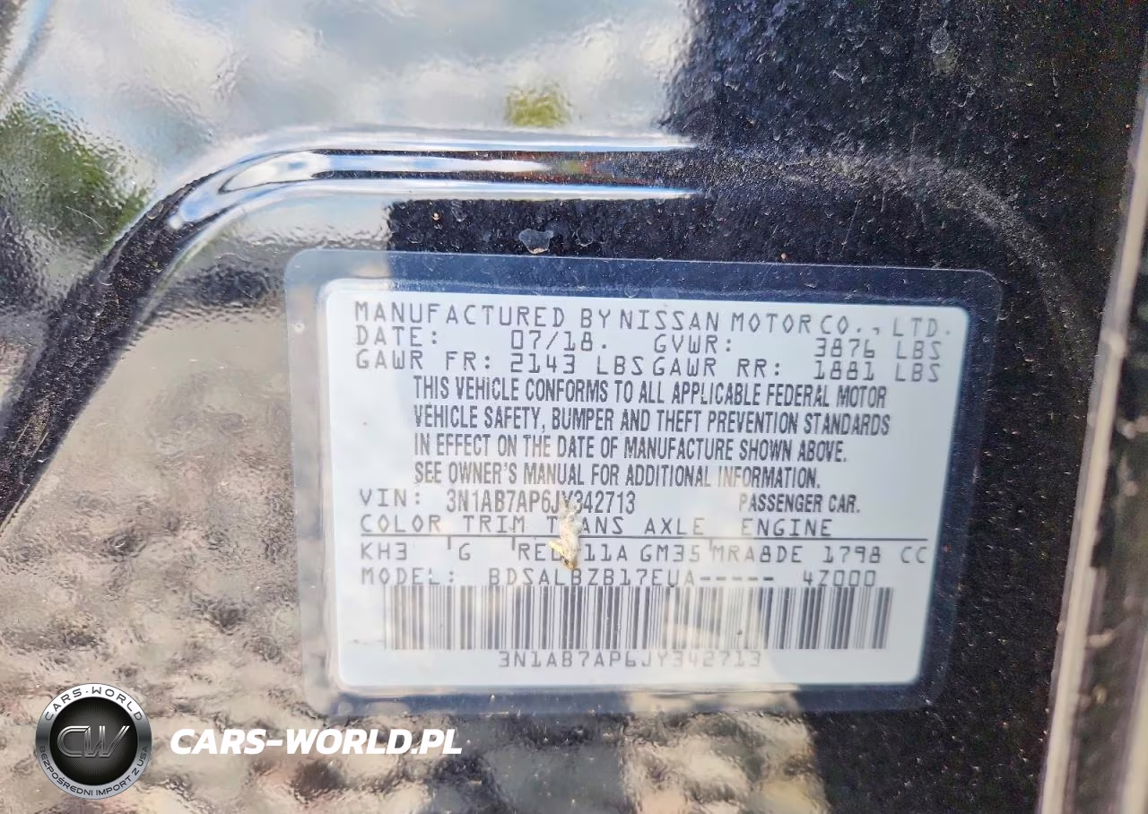 2018 Nissan Sentra S VIN:3N1AB7AP6JY342713 - 12