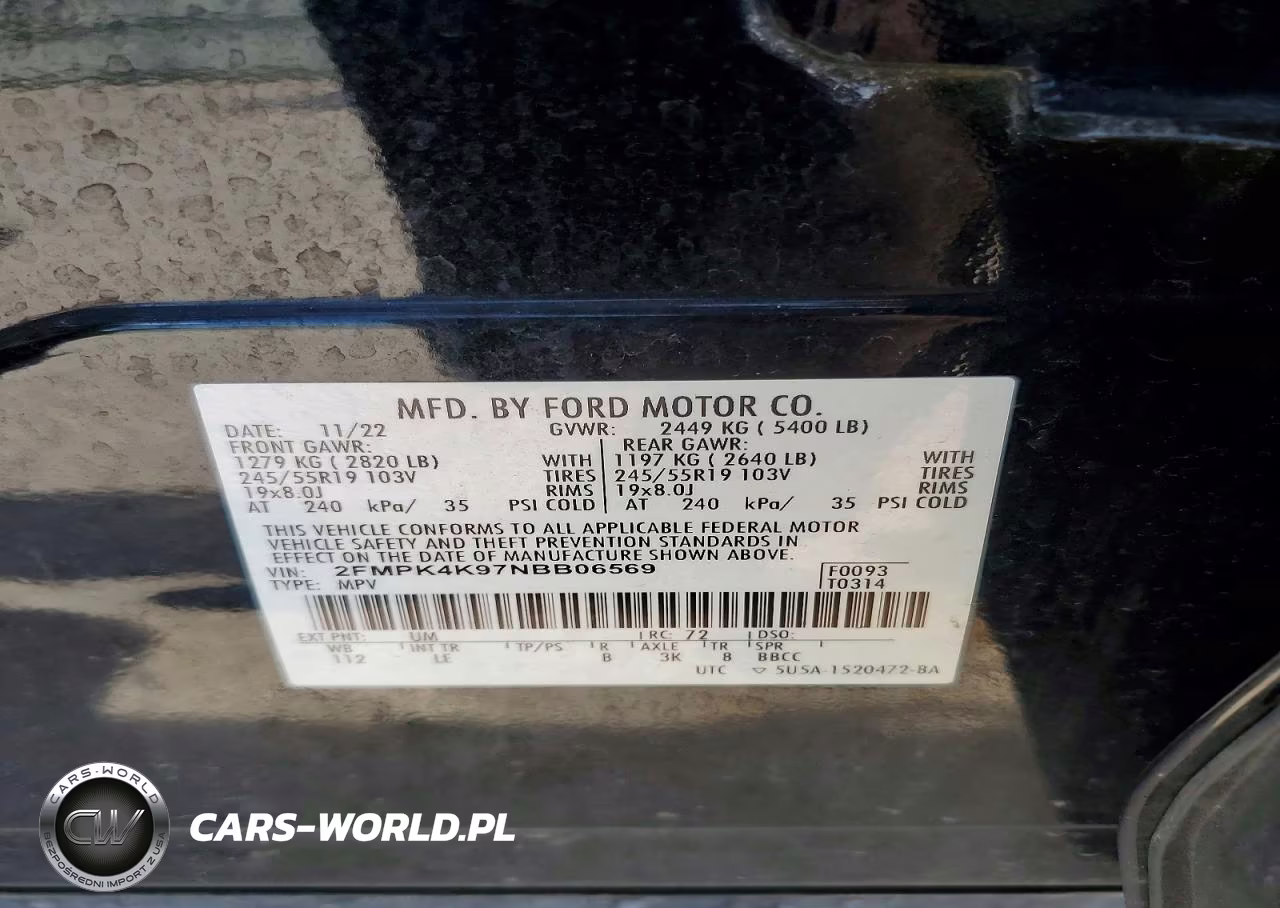2022 Ford Edge Titanium VIN:2FMPK4K97NBB06569 - 14