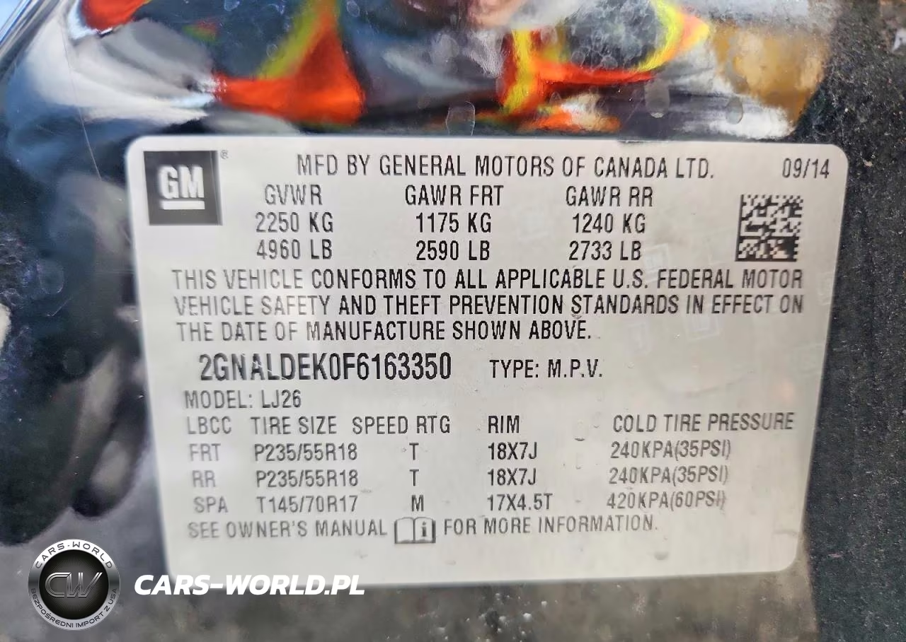 2015 Chevrolet Equinox Ltz VIN:2GNALDEK0F6163350 - 13