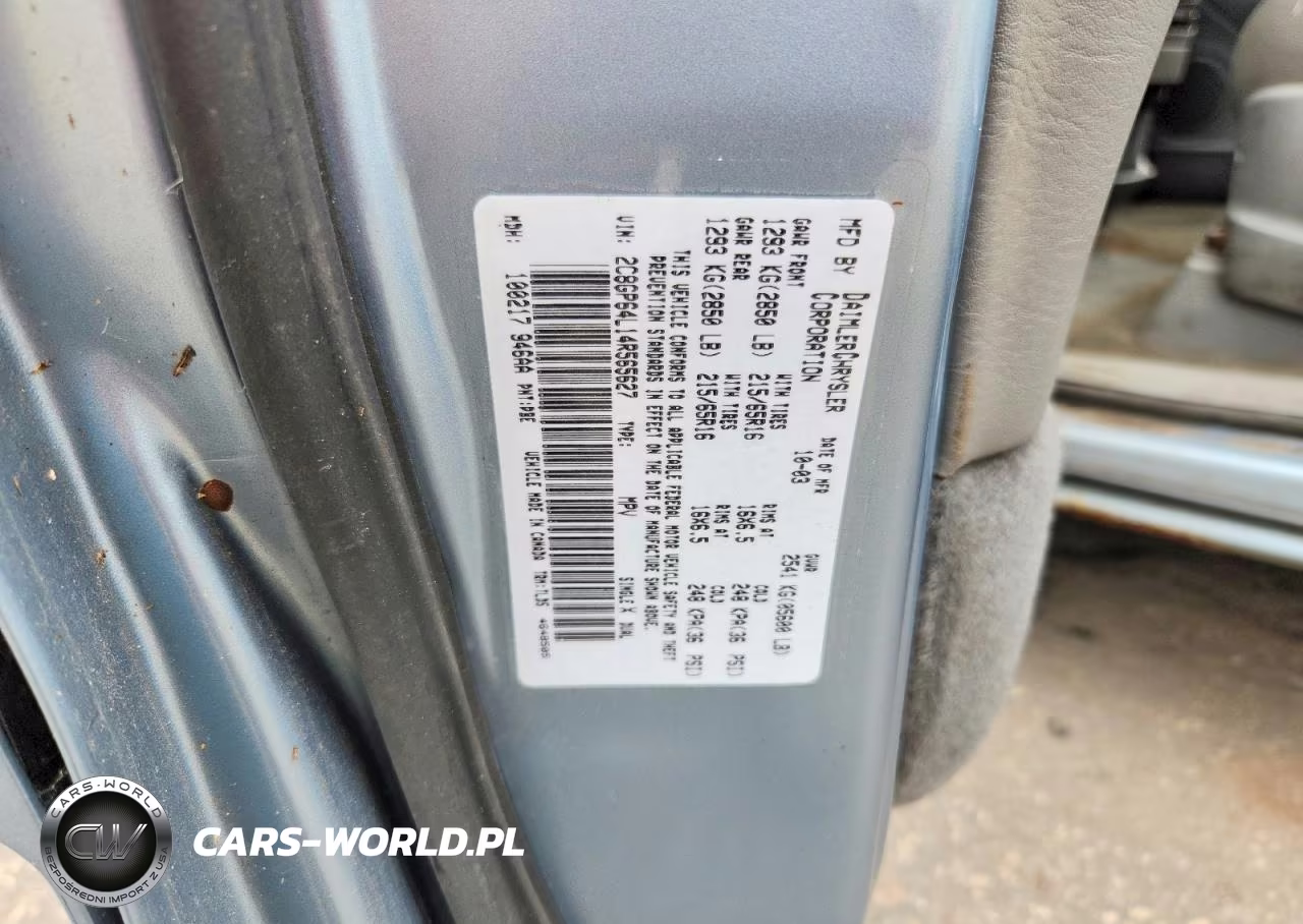 2004 Chrysler Town & Country Limited VIN:2C8GP64L14R565627 - 14