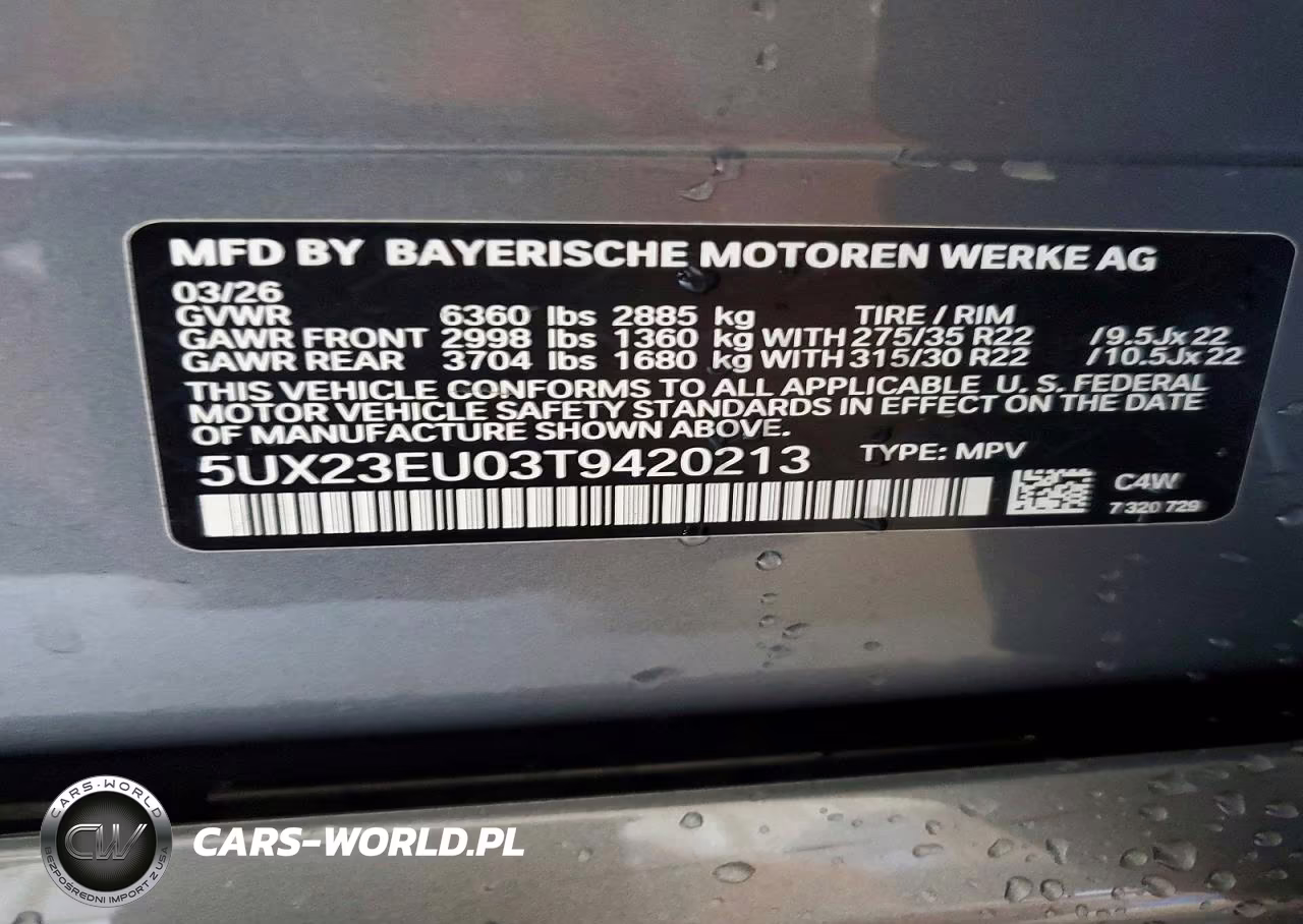 2026 BMW X5 xDrive40I VIN:5UX23EU03T9420213 - 14