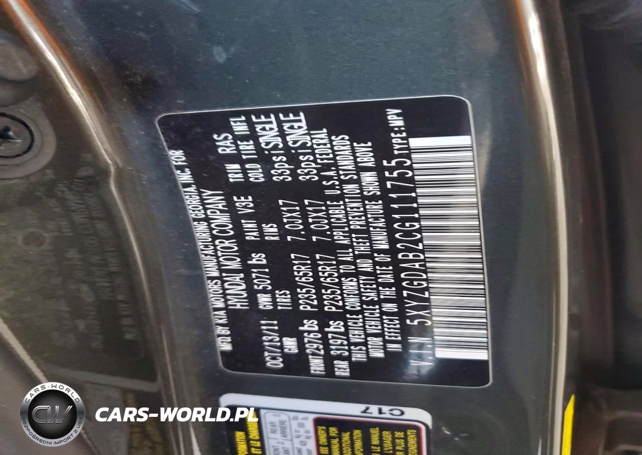 2012 Hyundai Santa Fe Gls VIN:5XYZGDAB2CG111755 - 12