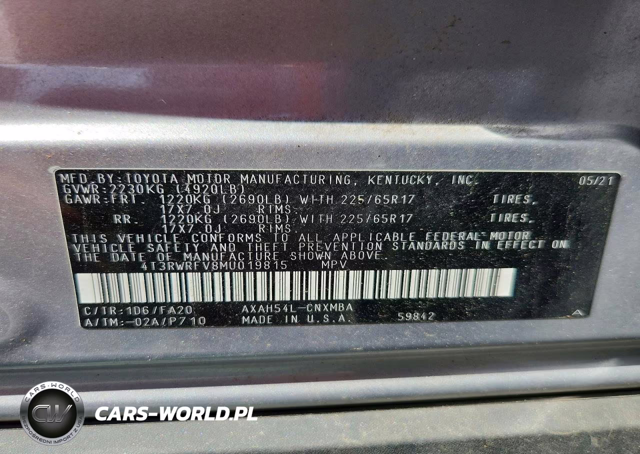 2021 Toyota Rav4 Xle VIN:4T3RWRFV8MU019815 - 13