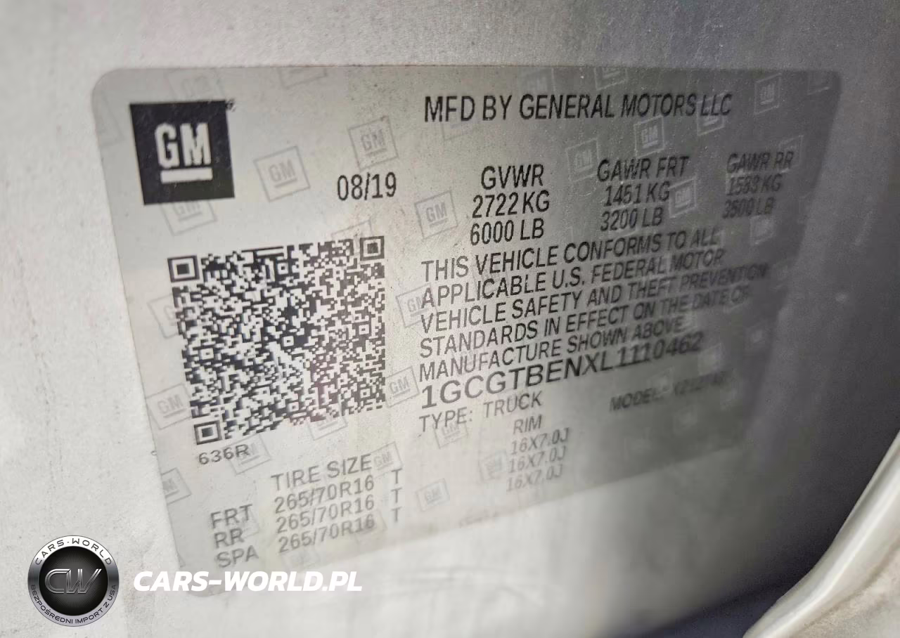 2020 Chevrolet Colorado VIN:1GCGTBENXL1110462 - 12