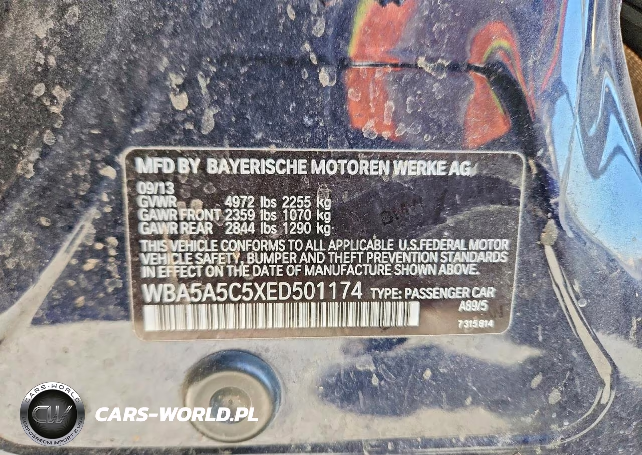 2014 BMW 528 I VIN:WBA5A5C5XED501174 - 12