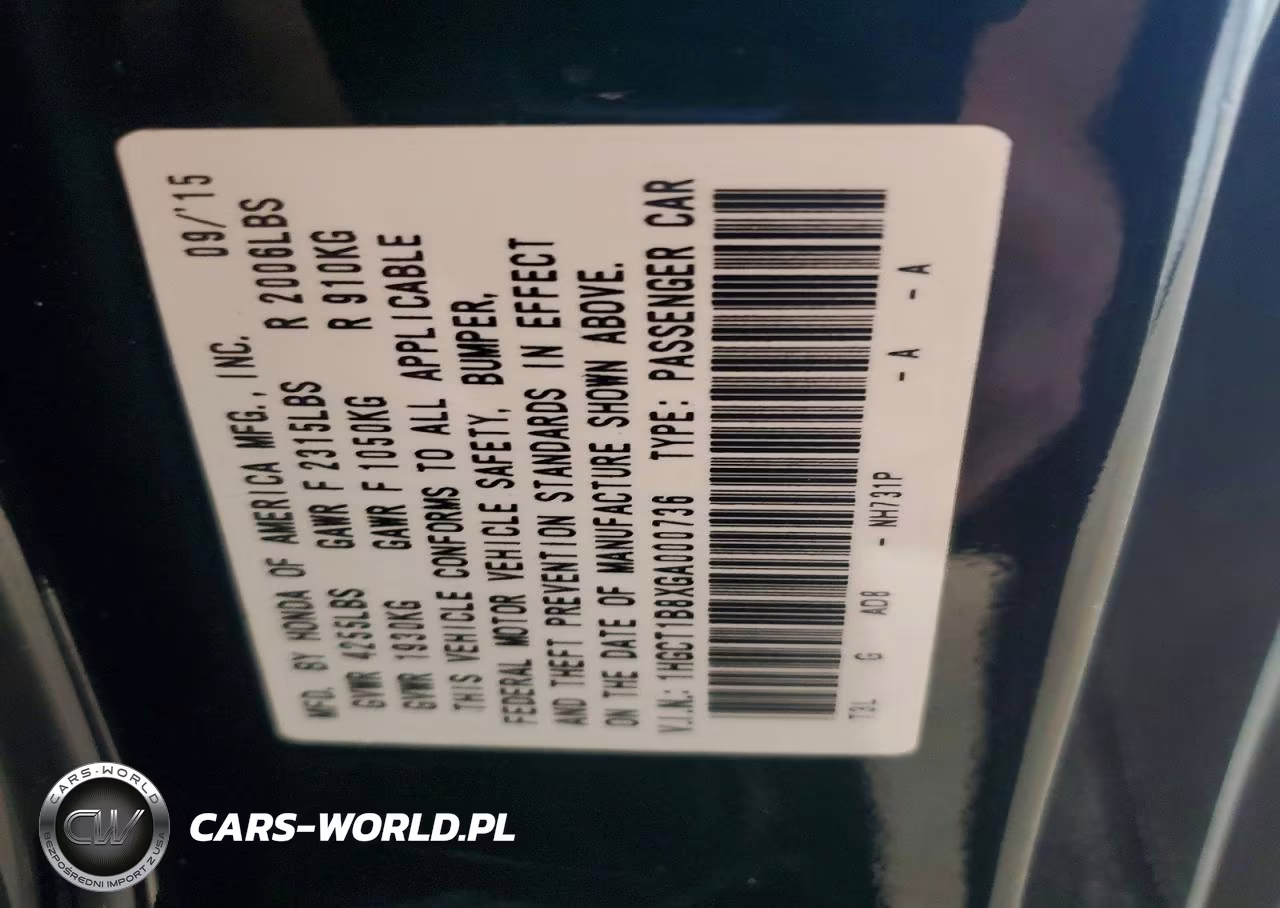2016 Honda Accord Exl VIN:1HGCT1B8XGA000736 - 12