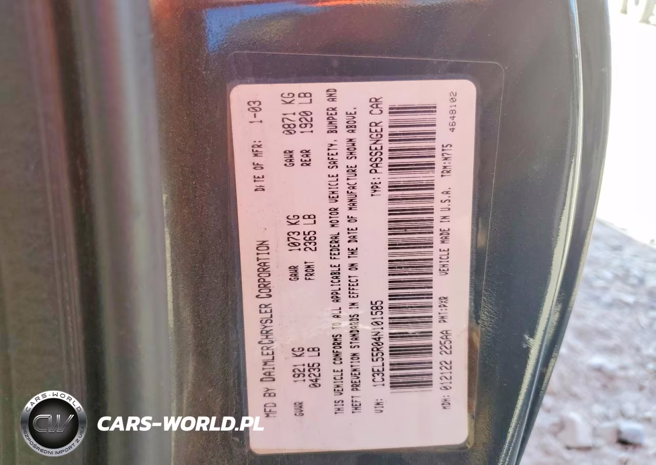 2004 Chrysler Sebring Lxi VIN:1C3EL55R04N101585 - 12
