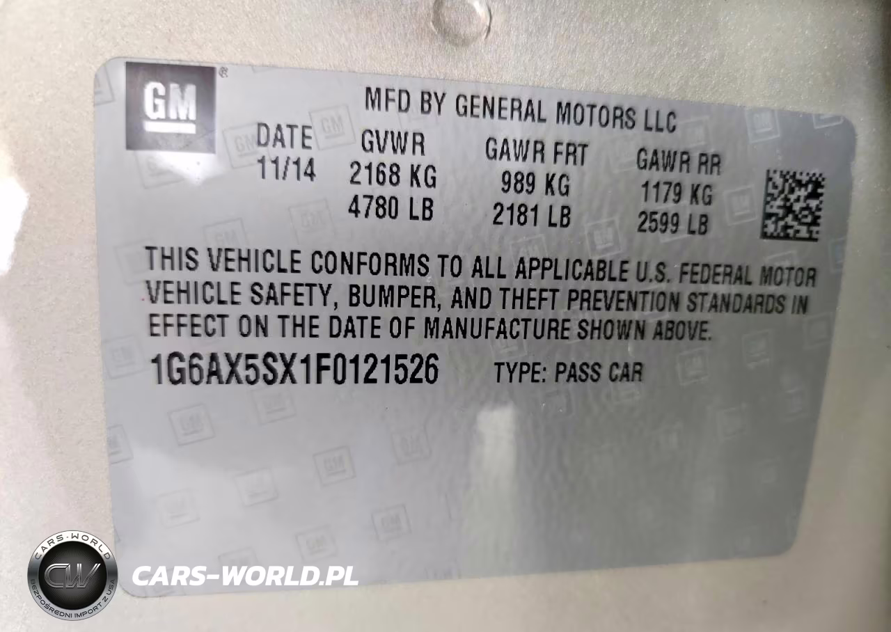2015 Cadillac Cts Luxury Collection VIN:1G6AX5SX1F0121526 - 12