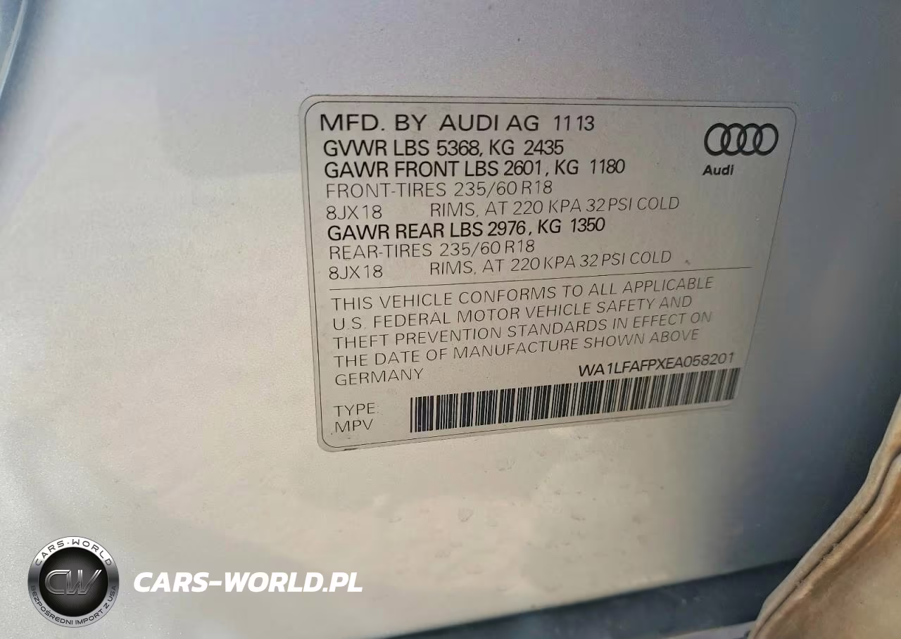 2014 Audi Q5 Premium Plus VIN:WA1LFAFPXEA058201 - 13