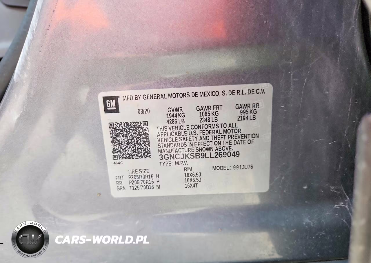2020 Chevrolet Trax Ls VIN:3GNCJKSB9LL269049 - 12
