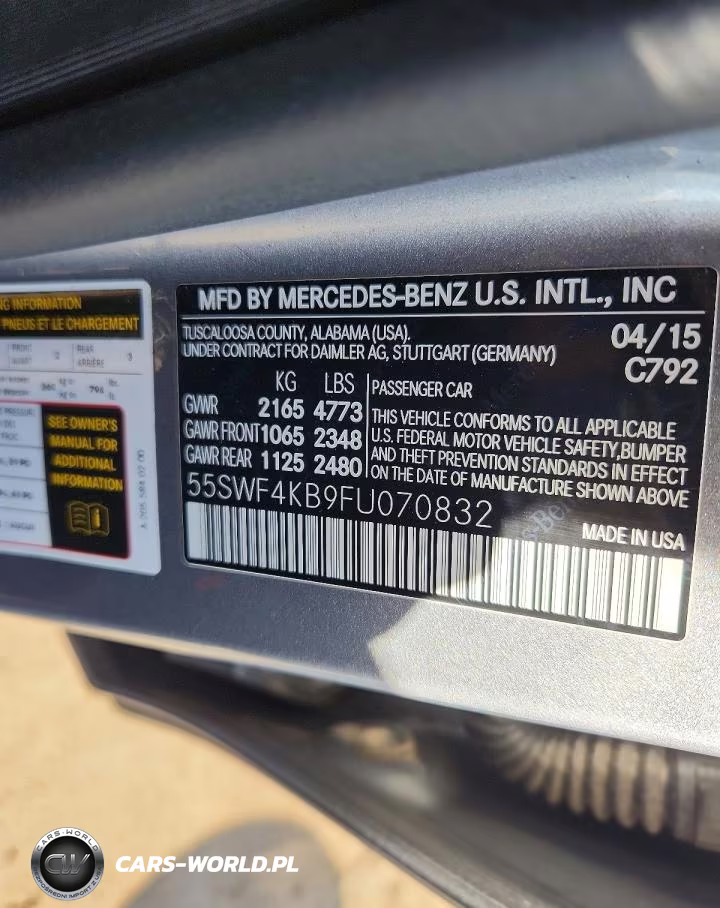 2015 Mercedes-Benz C 300 4Matic VIN:55SWF4KB9FU070832 - 13
