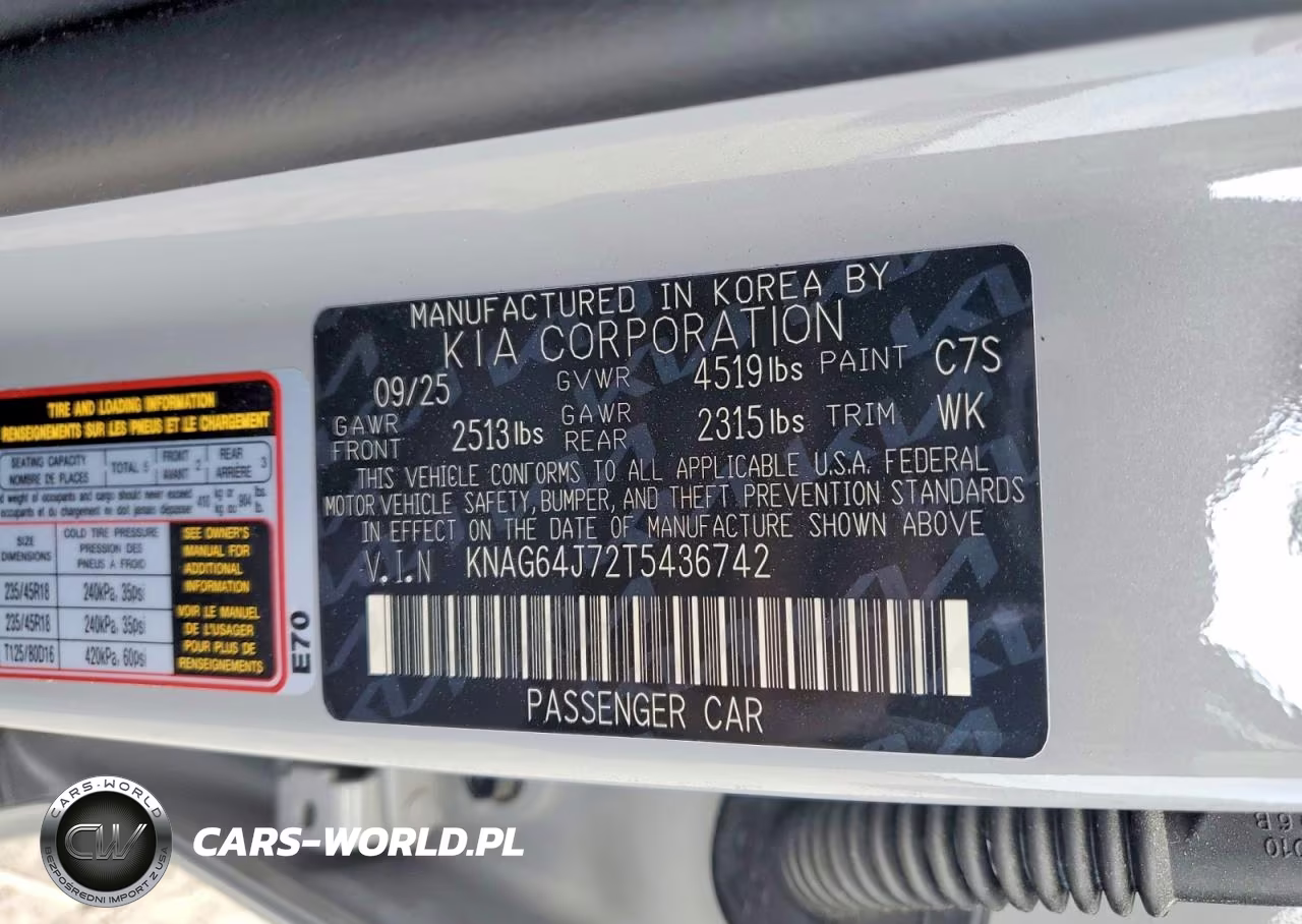 2026 Kia K5 Gt Line VIN:KNAG64J72T5436742 - 12