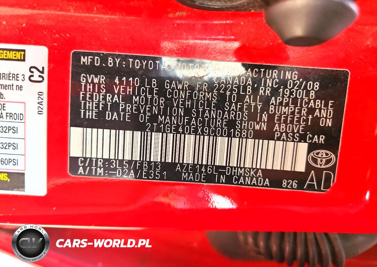 2009 Toyota Matrix Xrs VIN:2T1GE40EX9C001680 - 13