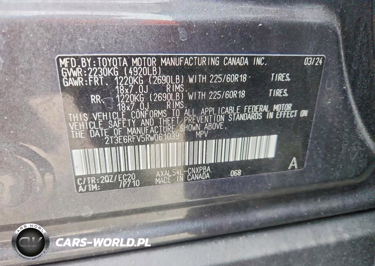 2024 Toyota Rav4 Xse VIN:2T3E6RFV5RW061039 - 13