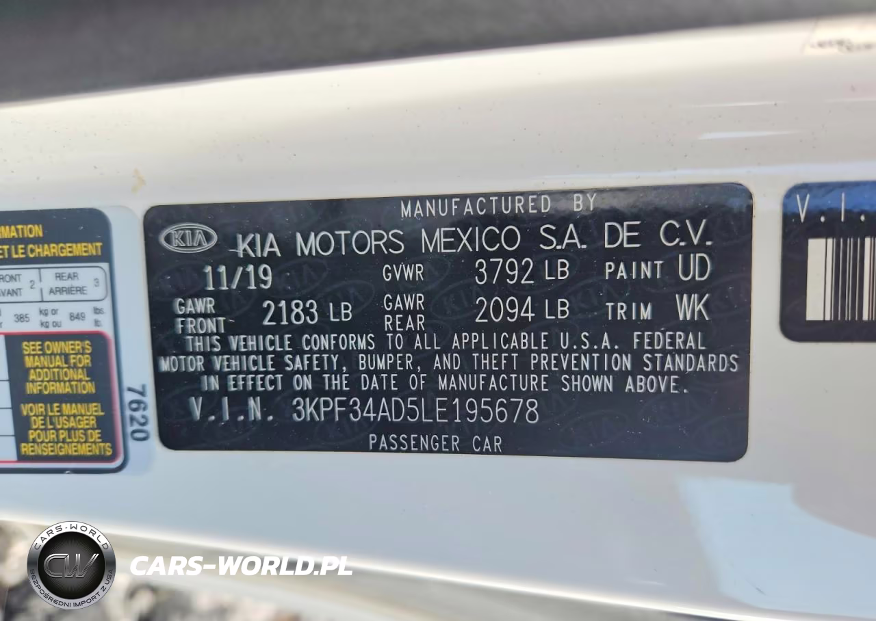 2020 Kia Forte Gt Line VIN:3KPF34AD5LE195678 - 12