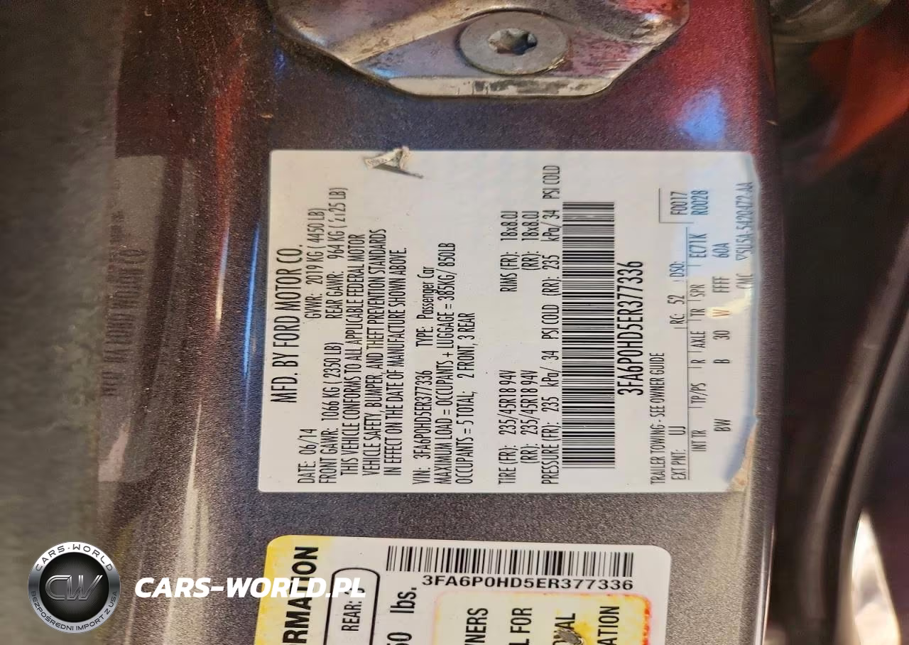 2014 Ford Fusion Se VIN:3FA6P0HD5ER377336 - 12