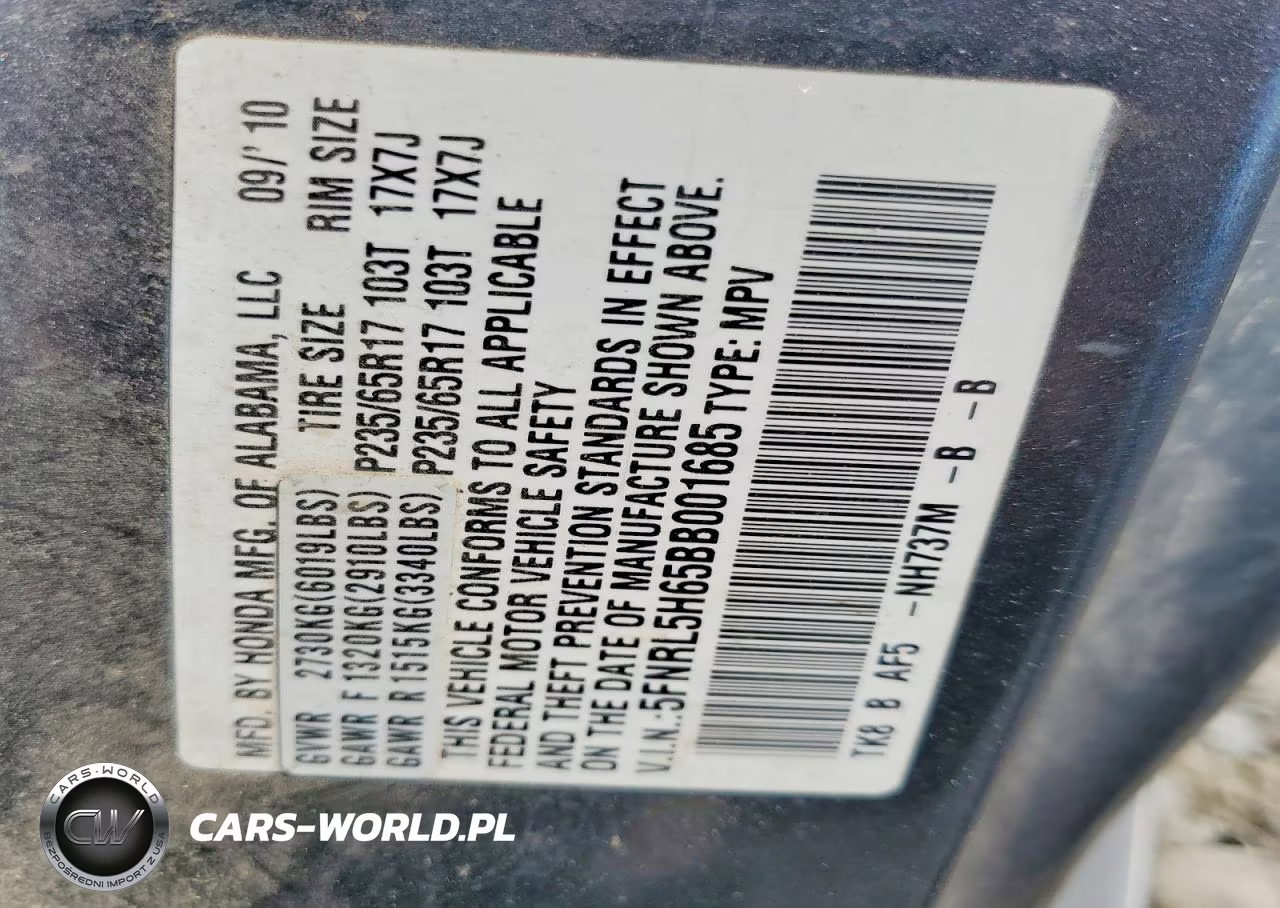 2011 Honda Odyssey Exl VIN:5FNRL5H65BB001685 - 13