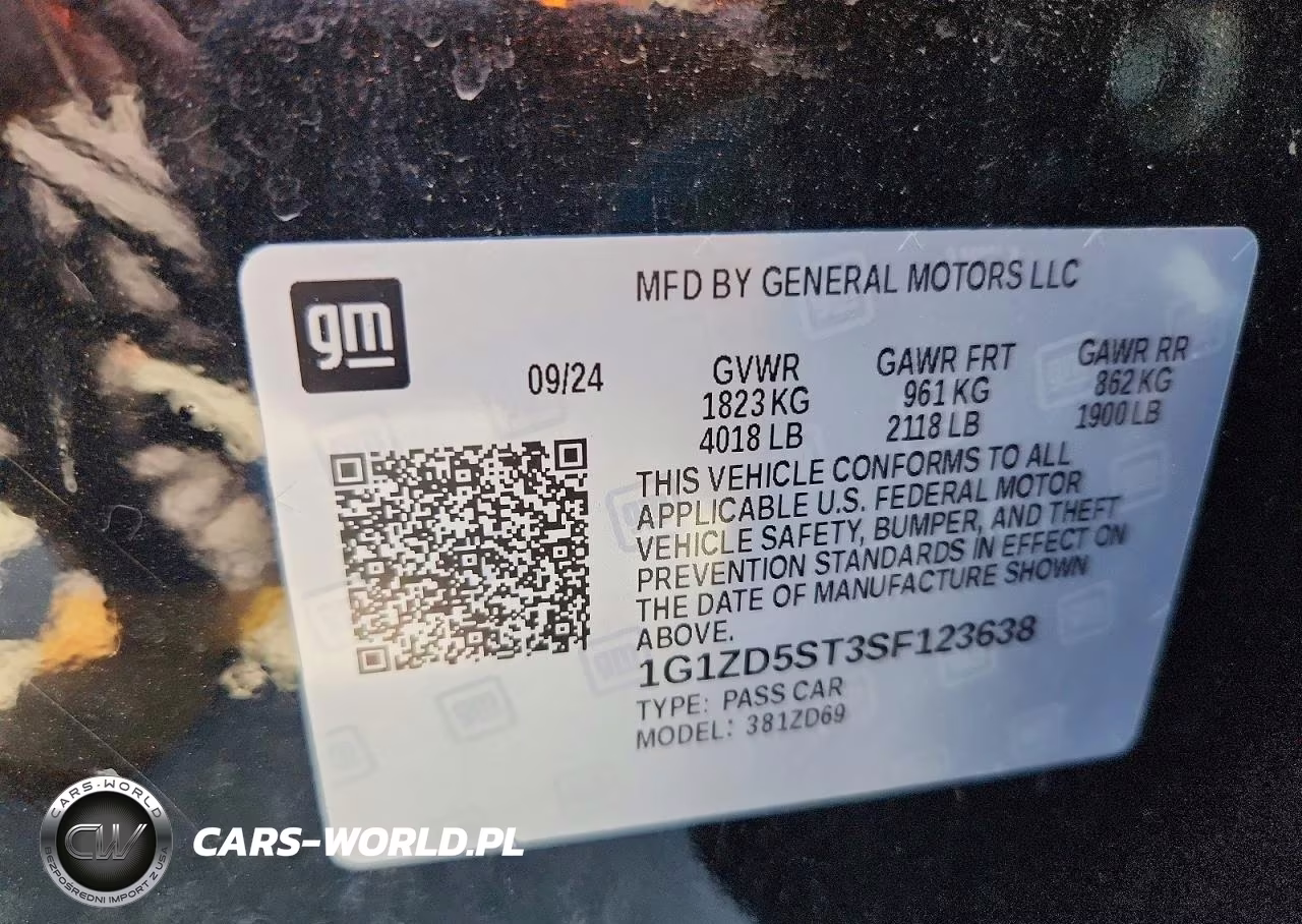 2025 Chevrolet Malibu Lt VIN:1G1ZD5ST3SF123638 - 12