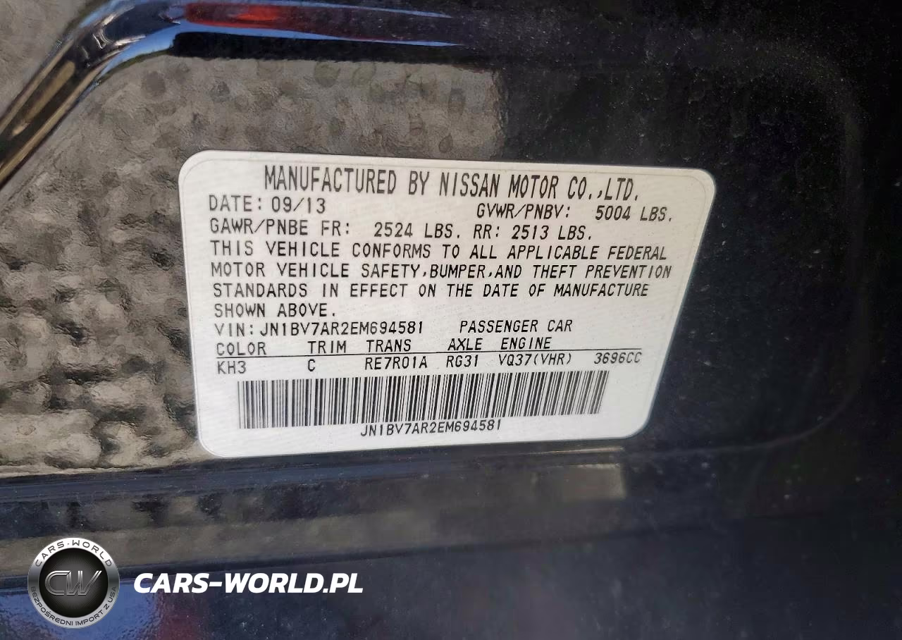 2014 Infiniti Q50 Premium VIN:JN1BV7AR2EM694581 - 12
