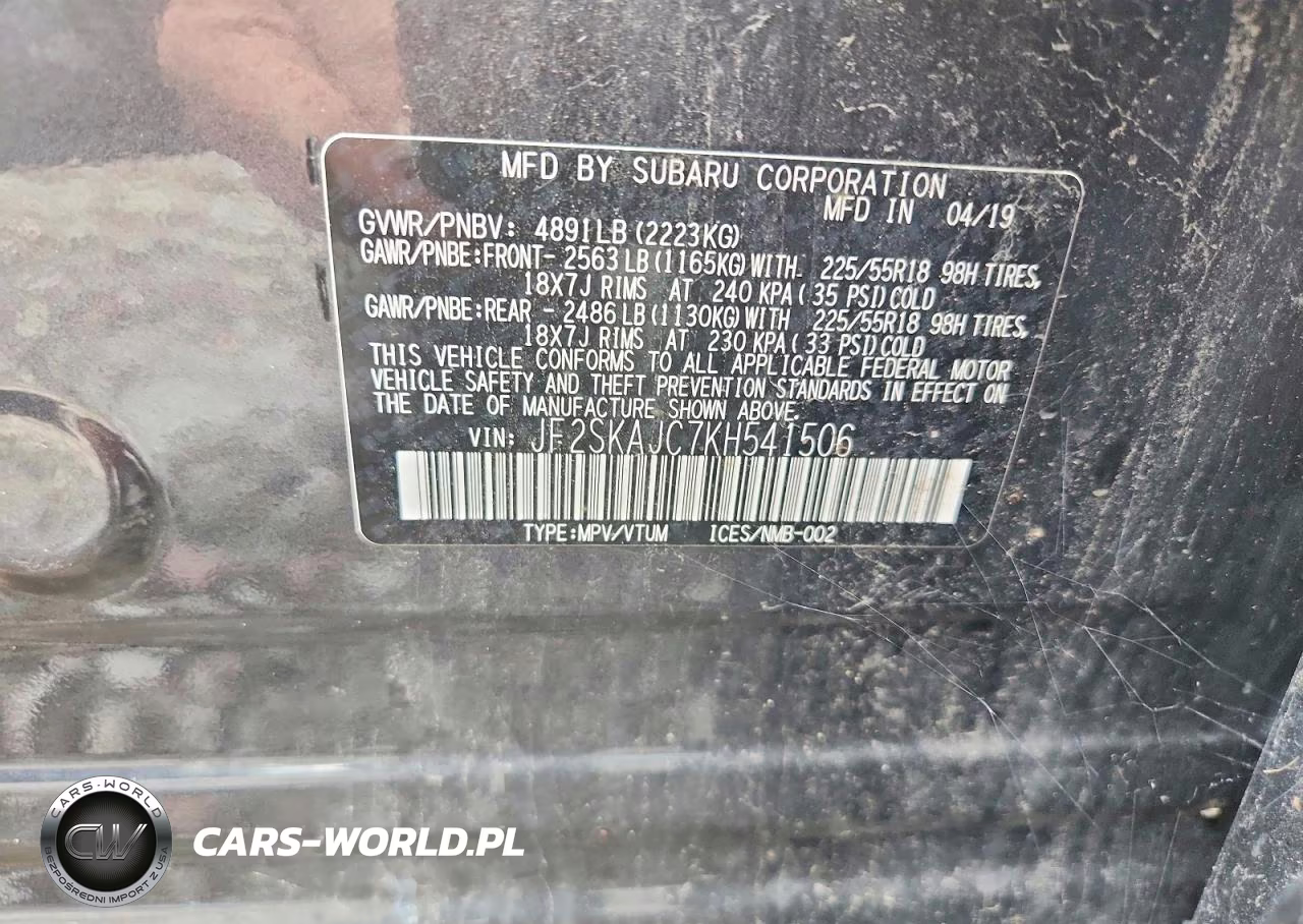 2019 Subaru Forester Sport VIN:JF2SKAJC7KH541506 - 14