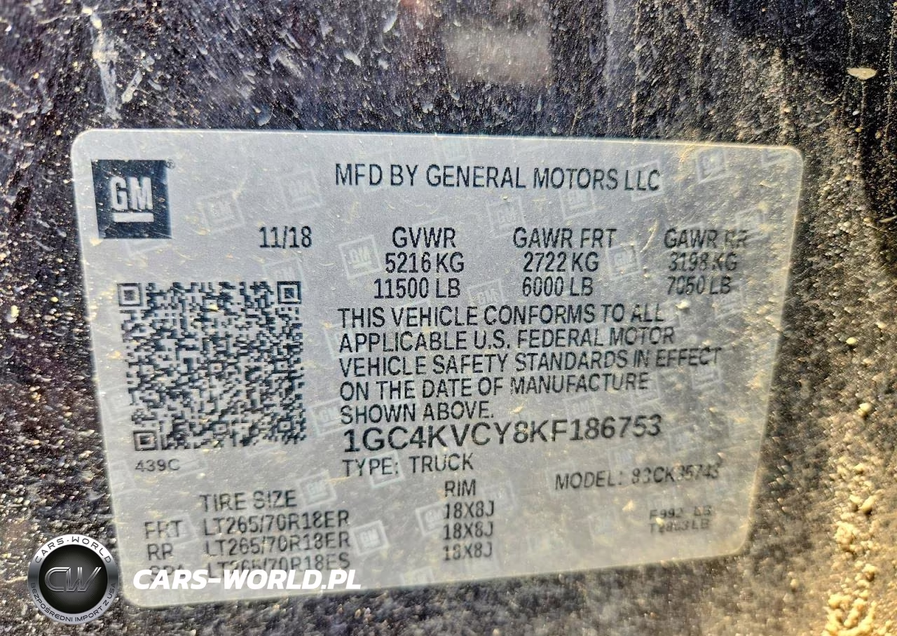 2019 Chevrolet Silverado K3500 VIN:1GC4KVCY8KF186753 - 12