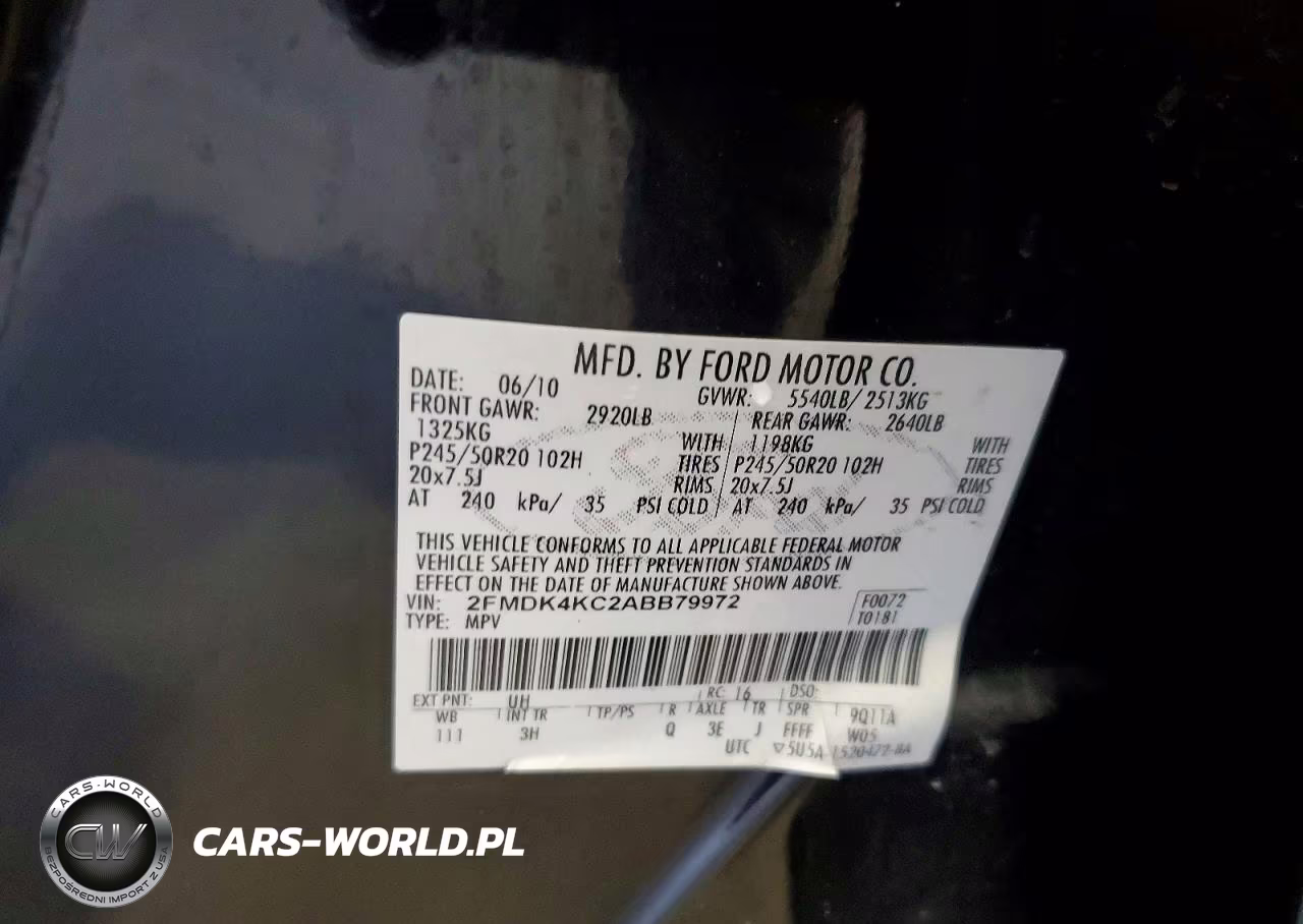 2010 Ford Edge Limited VIN:2FMDK4KC2ABB79972 - 13