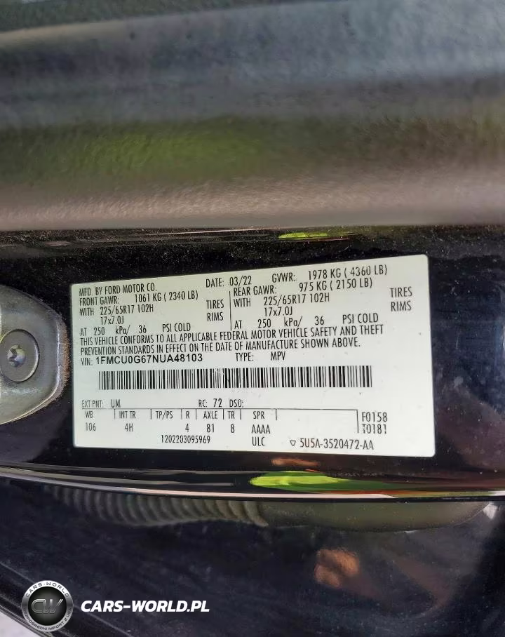 2022 Ford Escape Se VIN:1FMCU0G67NUA48103 - 13