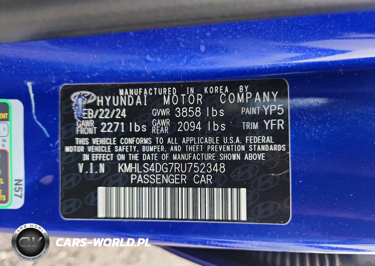 2024 Hyundai Elantra Sel VIN:KMHLS4DG7RU752348 - 12