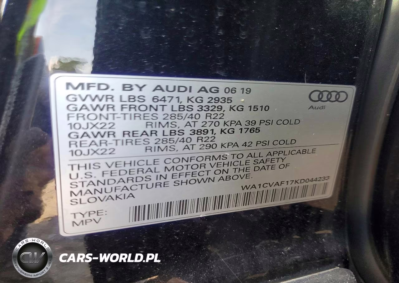 2019 Audi Q8 Prestige VIN:WA1CVAF17KD044233 - 12
