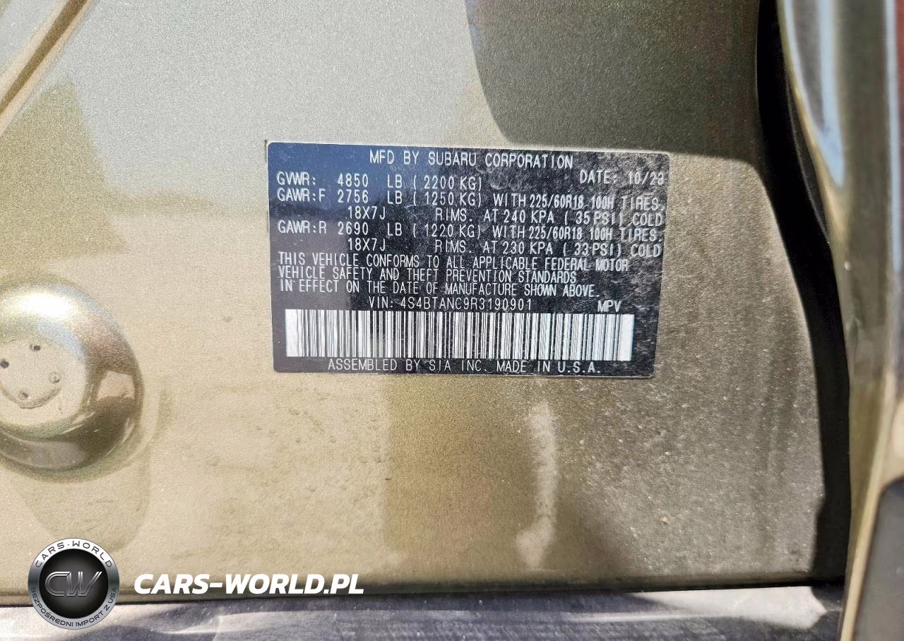2024 Subaru Outback Limited VIN:4S4BTANC9R3190901 - 13