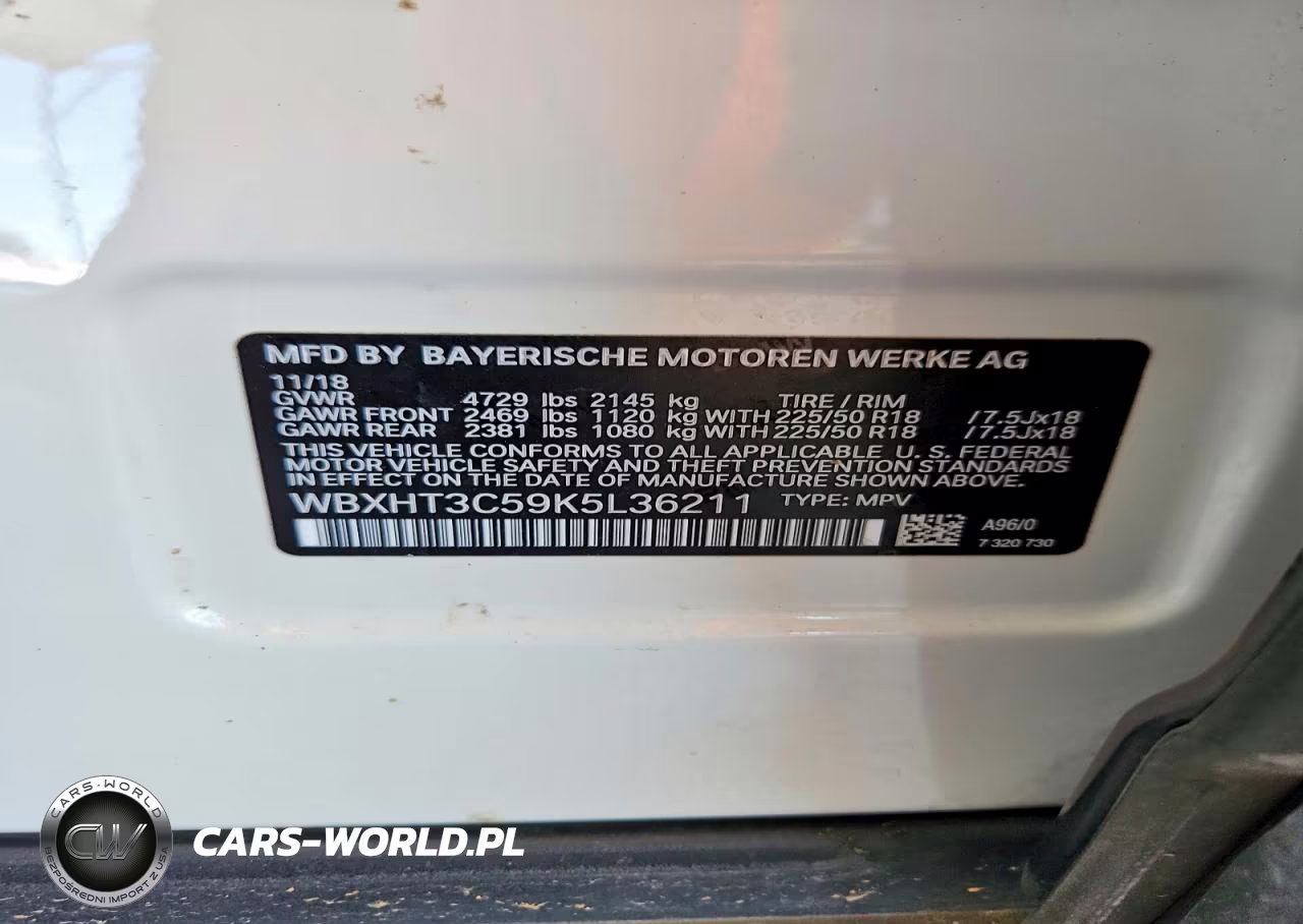 2019 BMW X1 xDrive28I VIN:WBXHT3C59K5L36211 - 12