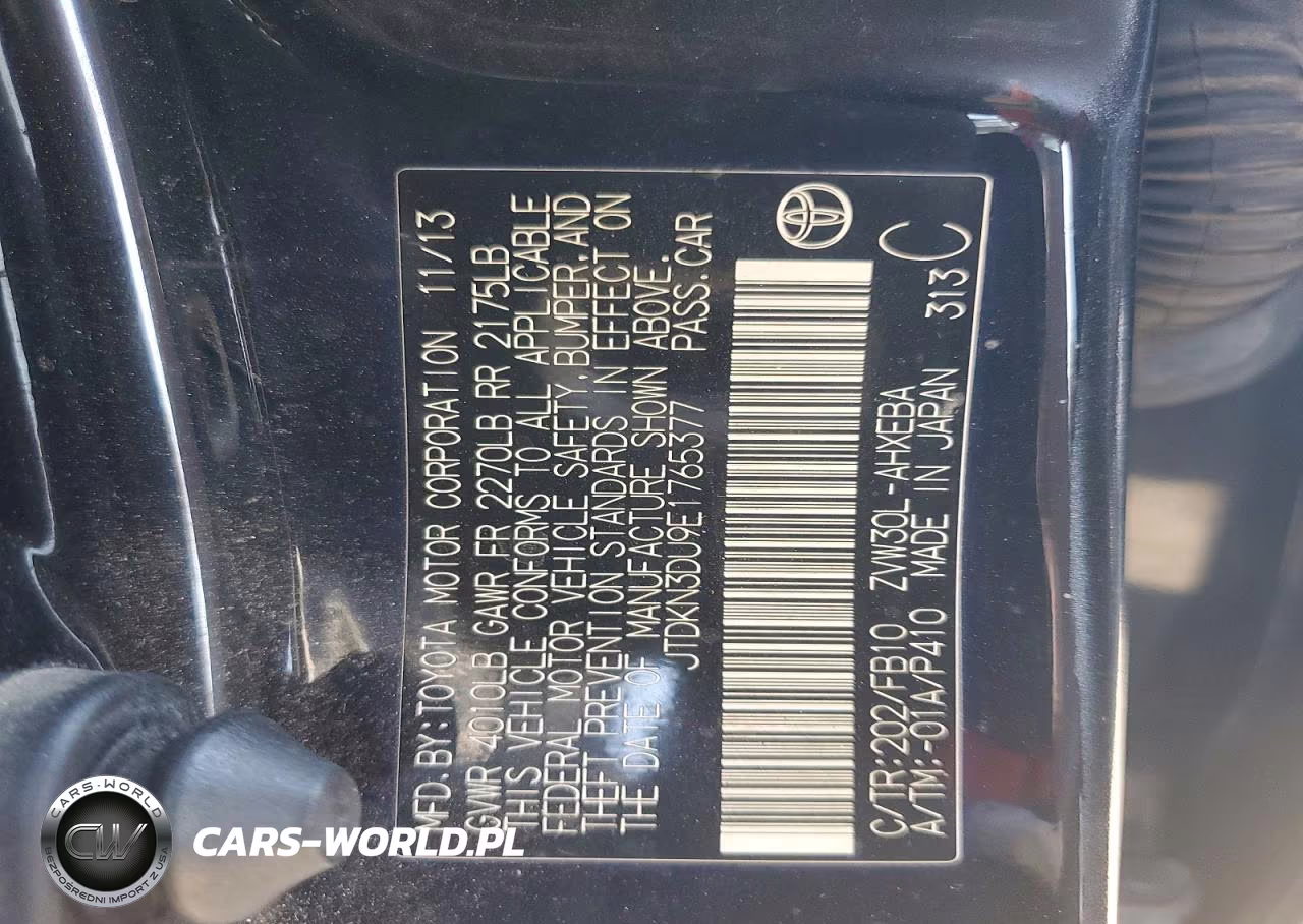 2014 Toyota Prius Two VIN:JTDKN3DU9E1765377 - 12