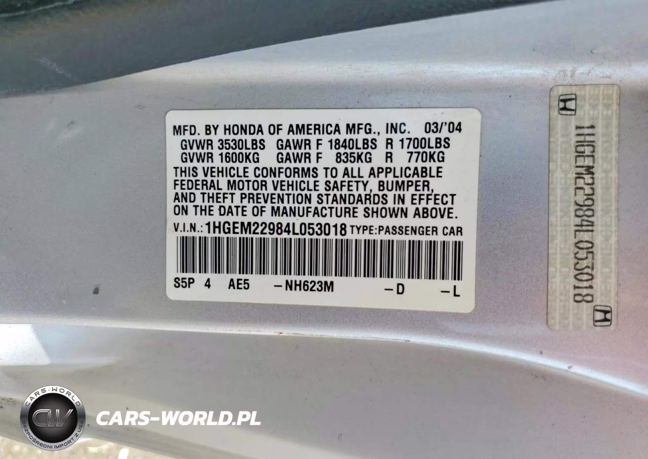 2004 Honda Civic Ex VIN:1HGEM22984L053018 - 12