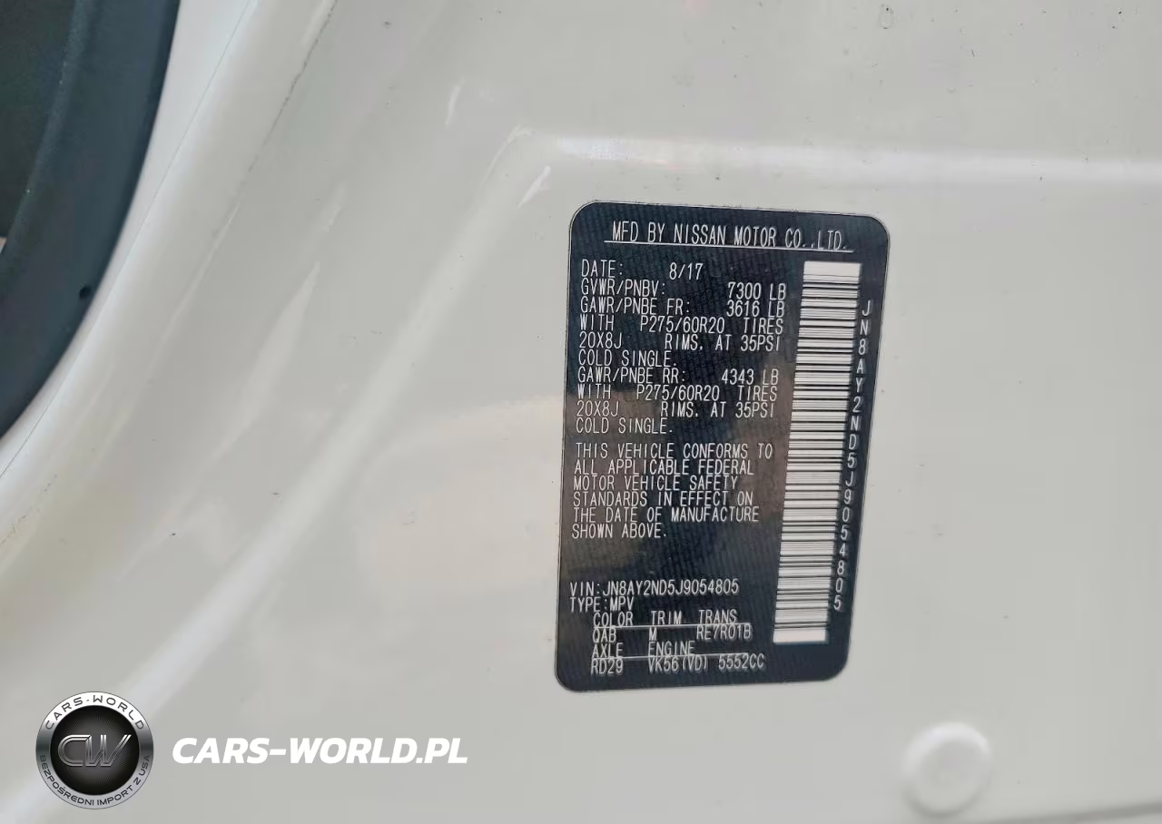 2018 Nissan Armada Platinum VIN:JN8AY2ND5J9054805 - 13