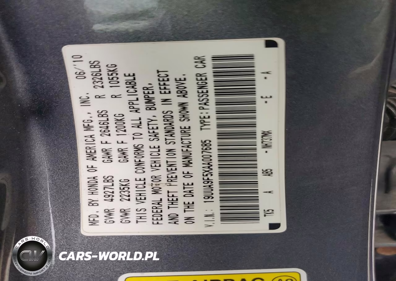 2010 Acura Tl VIN:19UUA9F5XAA007685 - 12