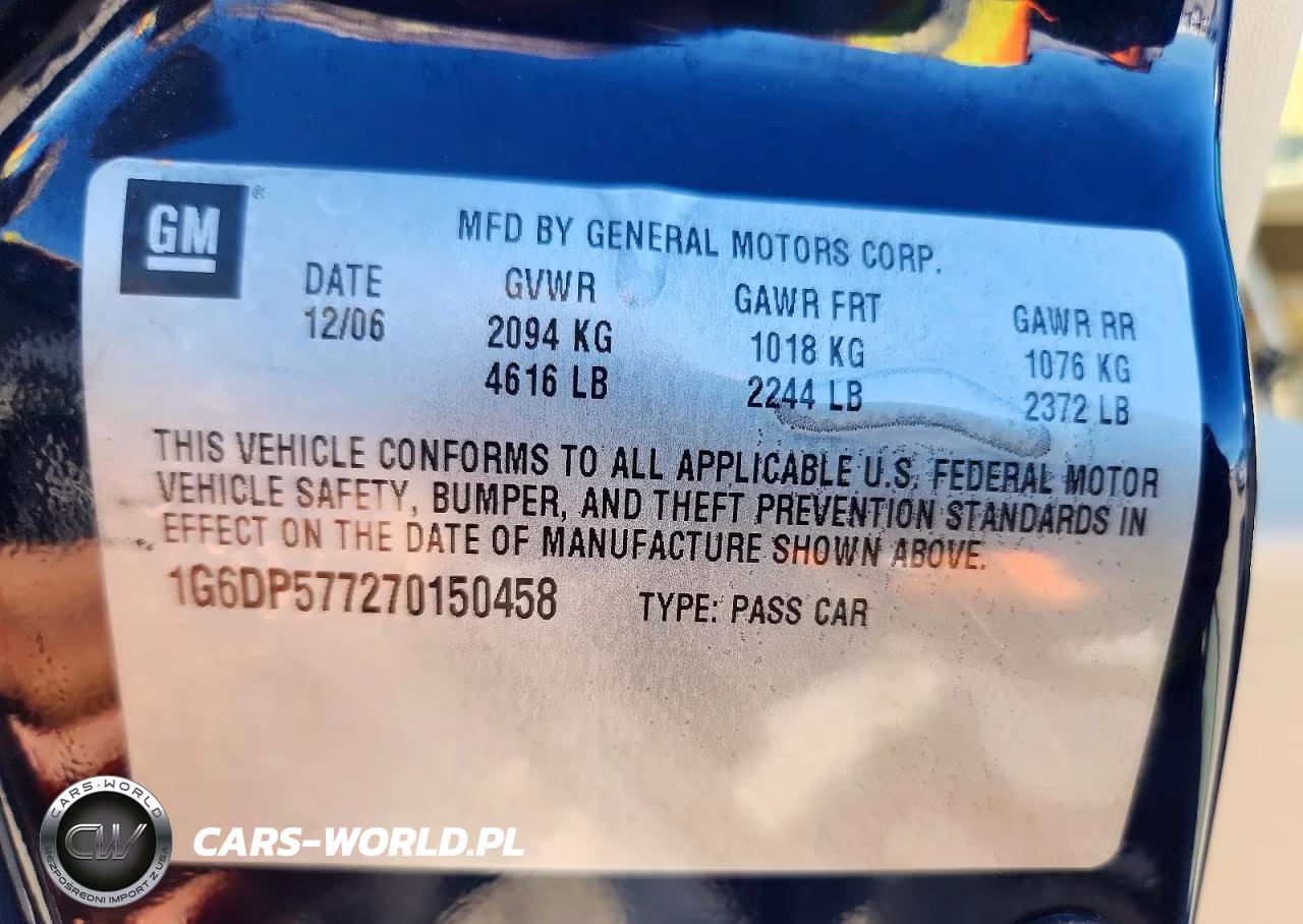 2007 Cadillac Cts Hi Feature V6 VIN:1G6DP577270150458 - 12