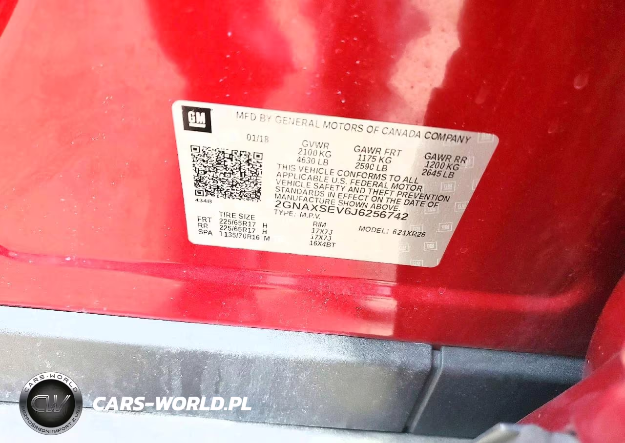 2018 Chevrolet Equinox Lt VIN:2GNAXSEV6J6256742 - 13