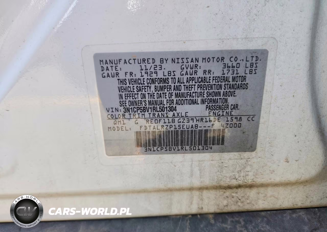 2024 Nissan Kicks S VIN:3N1CP5BV1RL501304 - 12