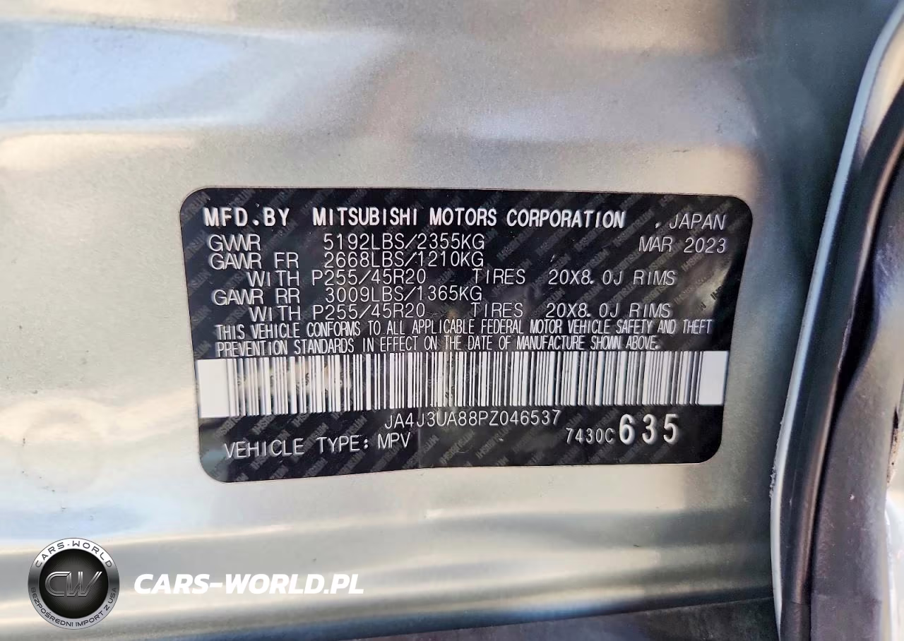 2023 Mitsubishi Outlander Se VIN:JA4J3UA88PZ046537 - 13