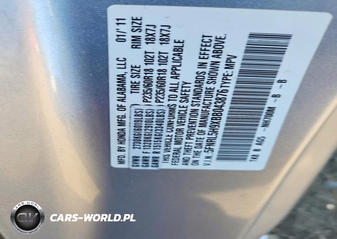 2011 Honda Odyssey Touring VIN:5FNRL5H9XBB043876 - 13